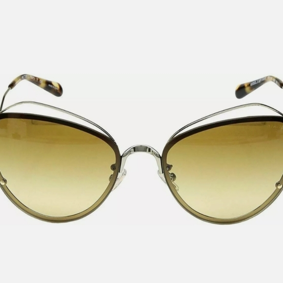 COACH Designer Sunglasses Light Gold Light Brown Lens RVP-EA-HC7086-9005/2L-60mm - Picture 2 of 6